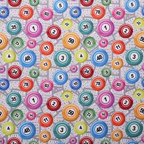 Mook Fabrics Cotton Bingo, Multi, 15 Yard Bolt