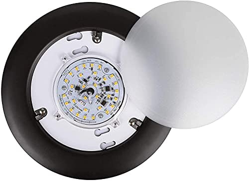 4/6 J-Box Flush Mount dimabilna LED disk lampa, 15w, 120v, 4000k prirodno bijela, bronzana obloga, ETL naveden