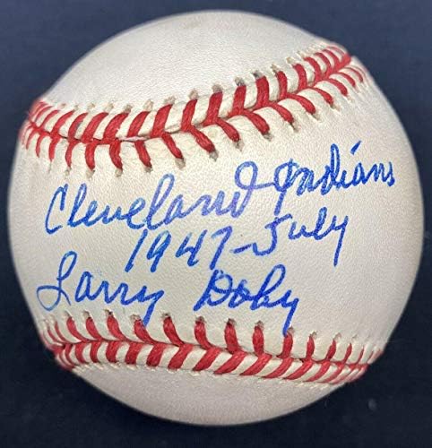 Larry Doby Cleveland Indijanci 1947. juli potpisan bejzbol JSA loa - autogramirani bejzbol