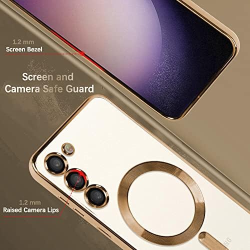 Ziye magnetska jasna futrola za Samsung Galaxy S23 Plus 5G sa zaštitnikom objektiva za fotoaparat, kompatibilan