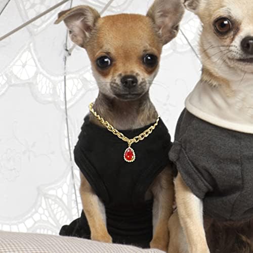 Giligege zlatni lanac ogrlica za ogrlice za pse metalna kubanska veza za srednje i velike pse Kućni ljubimci Heavy Duty Chew Dokona o različitim dužinama Opcije za kućne ljubimce za štenad