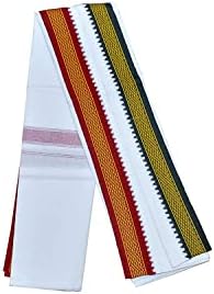 Kolakeer ™ muške pamučne boje Dhoti Angavastram set - 1,8 mtrs dhoti sa 1,2 mtrs angavastram - Thalapathy Style Dhoti Mundu