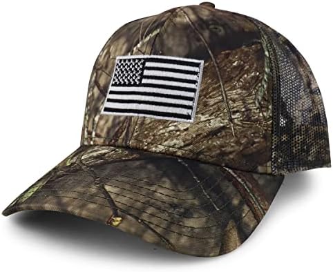 Armycrew XXL siva američka zastava vezena lovačka kamuflažna Kamionska kapa