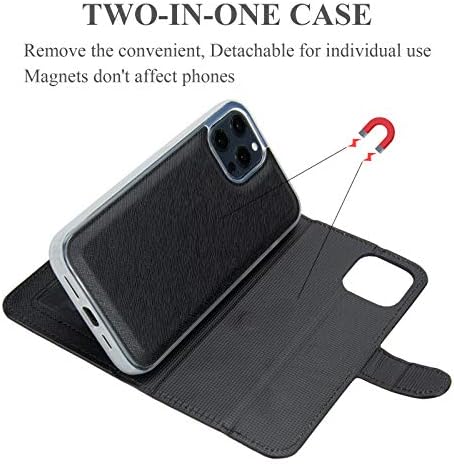 Chanroy kompatibilan sa iPhone 12 Pro Max kožna novčanik knjiga Flip Cover Case sa magnetnim zatvaranje