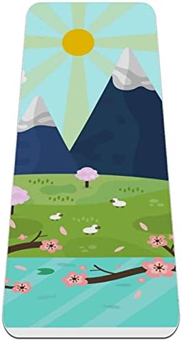 Siebzeh pejzaž sa planinama Premium debeli Yoga Mat Eco Friendly Rubber Health & amp; fitnes non Slip Mat