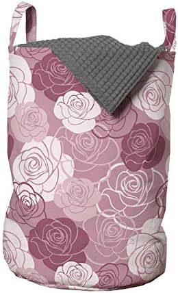 Ambesonne Rose Flowers torba za veš, pastelni ton Romantic Flowers latice Motif Blossoming Nature Print,