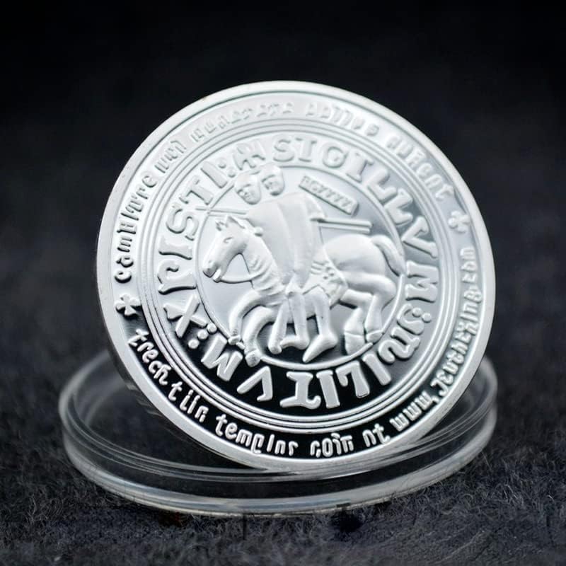 Njemački vitez Cross Holy Shield Komemorativni novčići Sollier Gold Coin Crna Lucky Coin Poklon za zagradnje