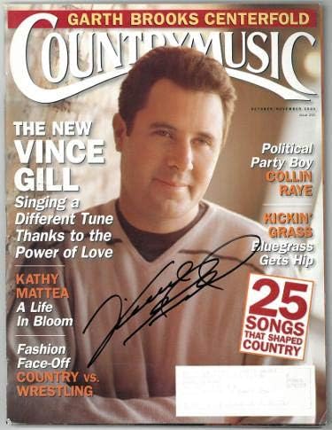 Vince Gill potpisao Country Music Full Magazine oktobar / novembar 2000-Hologram GG36335 - JSA Certified