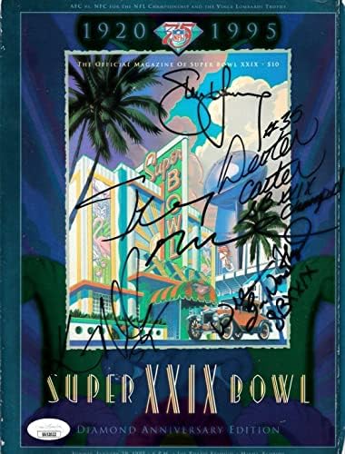 1994 49ers potpisan Super Bowl 29 program Steve Young Jerry Rice Norton Floyd JSA - potpisani NFL časopisi
