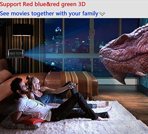 UHAPPY Home HD projektor 3200 lumena 1080p 20000 sati LED život LED ured Slide projektor