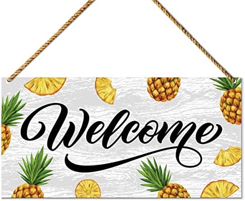 Pozdrav ljetni dekor za ulazne vrata, ljetni ananas Dobrodošli znak za kućni dekor Torch Decor kuhinja Blagovaonica