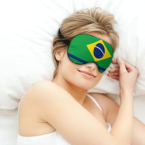 Brazilska zastava Ispis maska ​​za oči lagano blokiranje maske za spavanje s podesivim kaišem za putni rad