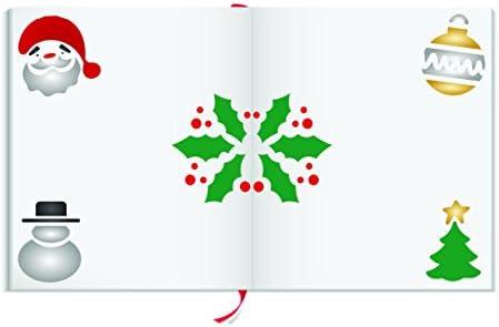 Šablon za božićne dizajne, 4,5 x 4,5 inča - dječje šablone za Božićnu čestitku za farbanje šablona