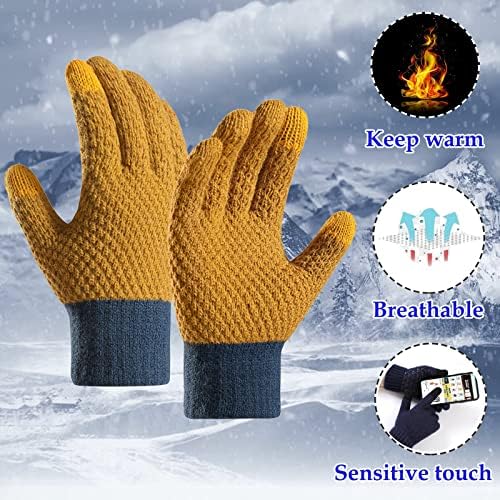 Zimske žene održavaju toplotu dodirni ekran pletene rukavice elastična manžetna meke rukavice sa punim prstom