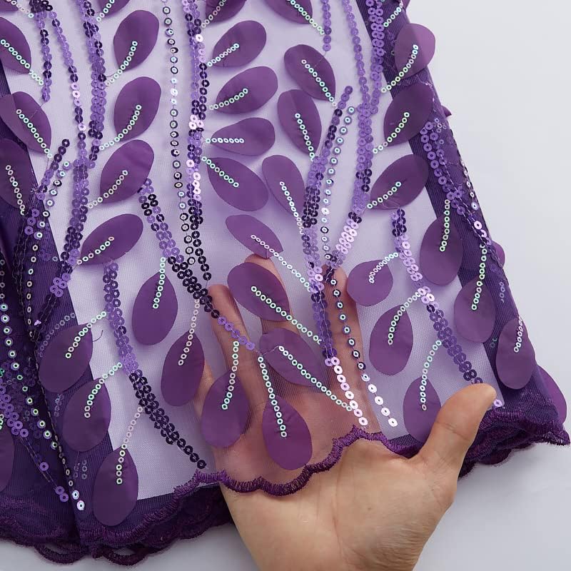 KAJURUI Afrička čipkasta tkanina Francuska mrežasta čipkasta tkanina sa šljokicama 5 jardi Nigerijska čipka