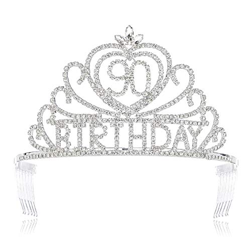 STONEJYA žene 90. rođendan kraljica krune Tiaras Ženski 90 rođendan kraljica Tiaras krune žene 90. rođendan