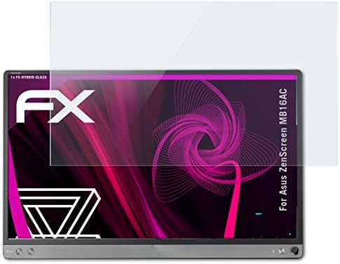 atFoliX zaštitni Film od plastičnog stakla kompatibilan sa Asus ZenScreen MB16AC zaštitom stakla, 9h Hybrid-Glass