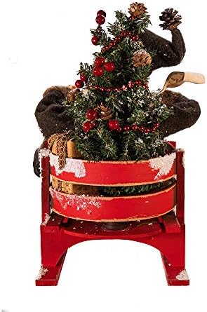 Kurt Adler Kringles Santa na sankama Božićne dekor, STD, višebojni