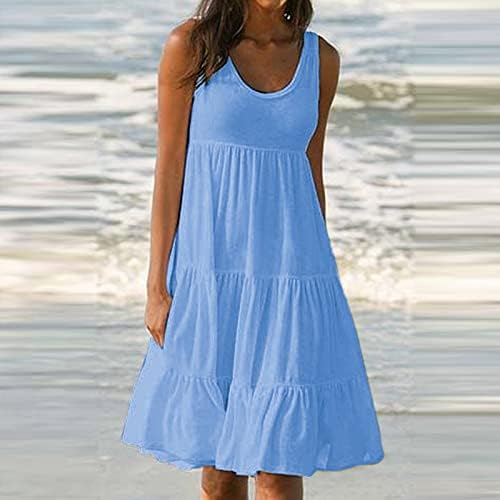 FQZWONG Ljetne haljine za žene 2023 Party Casual Odmor Izlazeći OUNDRESSSY DAME FASHION Elegant Beach Resort