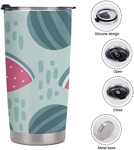 Lubenica sa mrljama Plastična putnička šalica vakuum izolirana kafa izdržljiva kola modna šolja za kavu