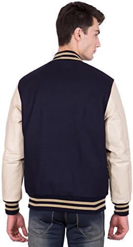 Kalibra Odjeća Muška originalna varijantna slova od vune od vune kože bejzbol bomber jakna XS do 6XL