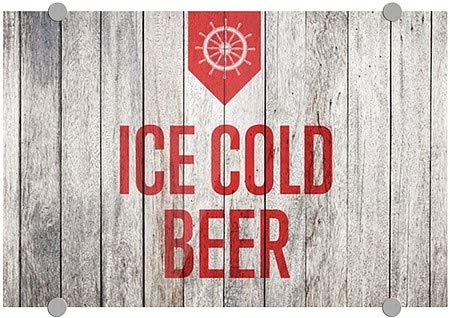 CGsignLab | Ledeno hladno pivo -Natično drvo Premium akrilni znak | 18 x12