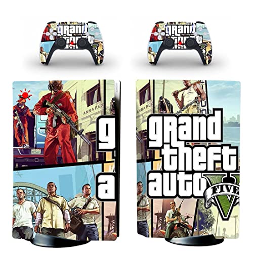 Za PS5 digitalne igre Grand GTA Theft i Auto PS4 ili PS5 skin naljepnica za PlayStation 4 ili 5 konzola i kontroleri naljepnica Vinyl DUC-5949