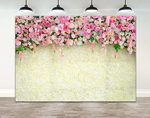 Ticuenicoa 7×5ft flower Wall fotografija pozadina Pink bijela ruža Valentinovo Photo pozadina Baby tuš vjenčanje