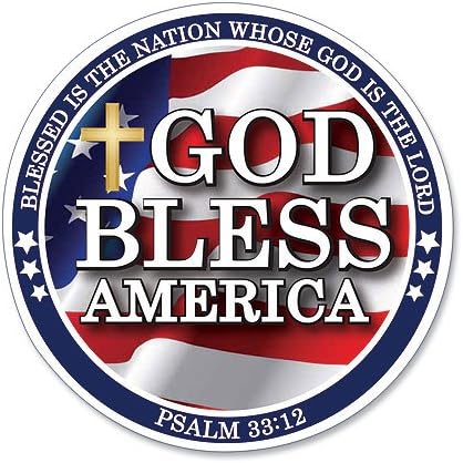 Bog blagoslovi Ameriku 03:12 Pismo Blagoslovljeno je nacija čiji je Bog Gospodin 6 okrugli fleksibilni auto automobilski magnetni poklon