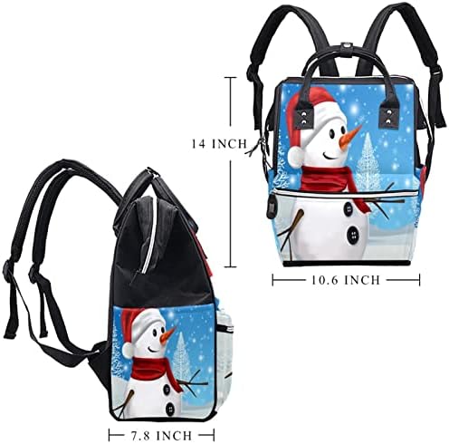 Guerotkr putnički ruksak, ruksak za torbu pelena, ruksak pelena, božićni uzorak snježnog pahuljica