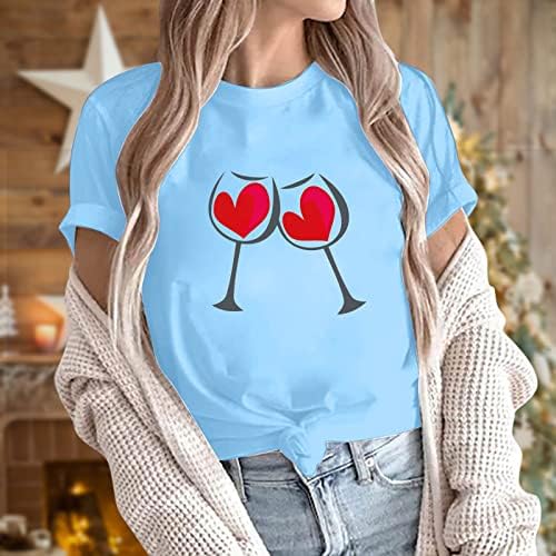 Ženska ljetna jesenska grafička košulja 2023 Odjeća kratki rukav pamučna Crewneck Lounge bluza Tshirt za