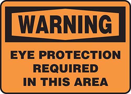 Accuform MPPE315VS znak, legenda Upozorenje Zaštita očiju potrebna u ovoj oblasti, 7 dužina x 10 širina