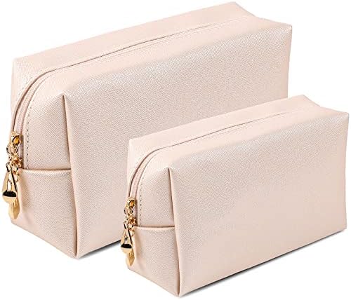 Mozeat objektiv 2pcs vrećica za šminke Male putne kozmetičke vrećice PU kožne šminkerne torbice Mali toaletni