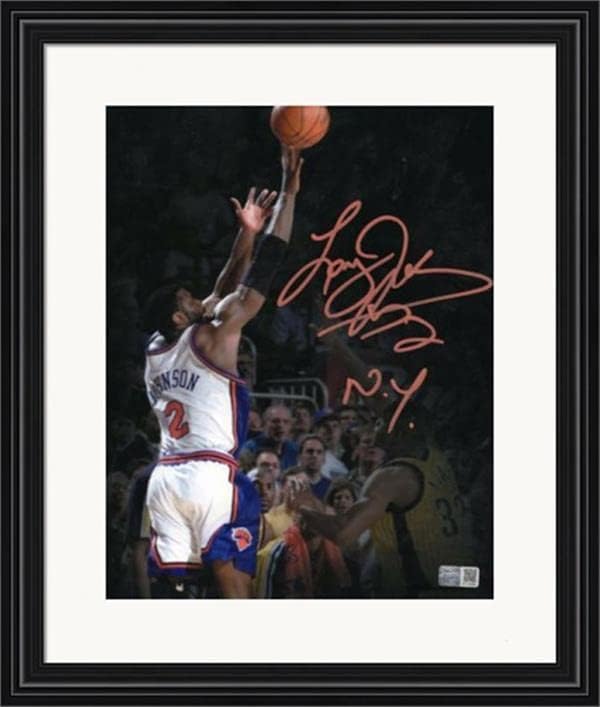 Larry Johnson autografirao 8x10 fotografija 12 Matirano i uokvireno - autogramene NBA fotografije