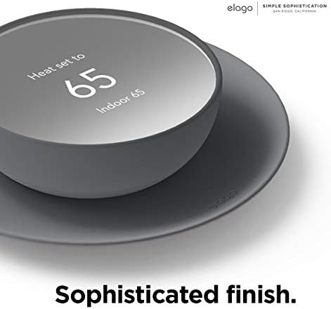 Elago Satelitski zidni poklopac plus kompatibilan sa Google Nest termostatom 2020 [Drveni sivi] - izdržljiv