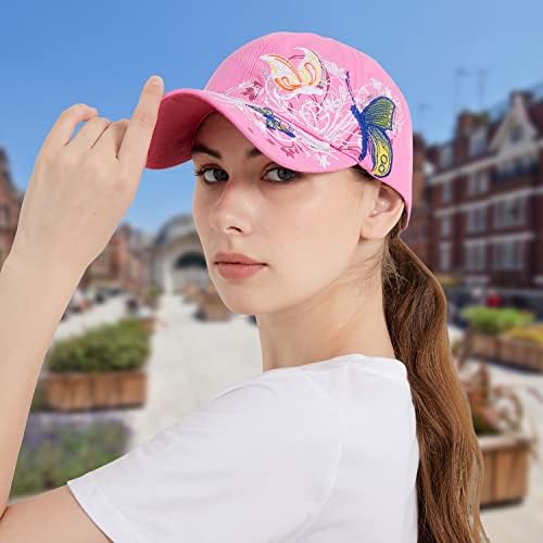 Ženske bejzbol kape, podesivi prozračni izvezeni šešir za sunčanje za sport Golf Mesh Sunbonnet na otvorenom