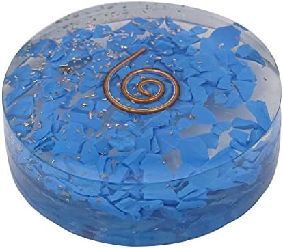Harmonizirajte tirkizni disk dragi kamen plavi duhovni reiki iscjeljujući kristalni simbol