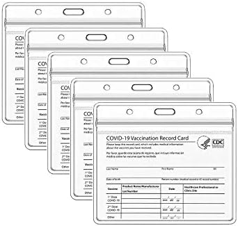 Heygoo 5 paketa CDC zaštita kartice za vakcinaciju, 4x3in držač CDC kartice za vakcinu, izuzetno debeli,