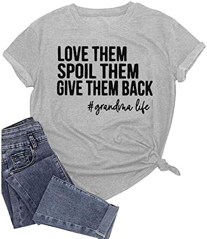 Womens S Loosni modni kratki ženski bluza za tiskanje Top O-izrez majica Ženska bluza Ženske majice s dugim