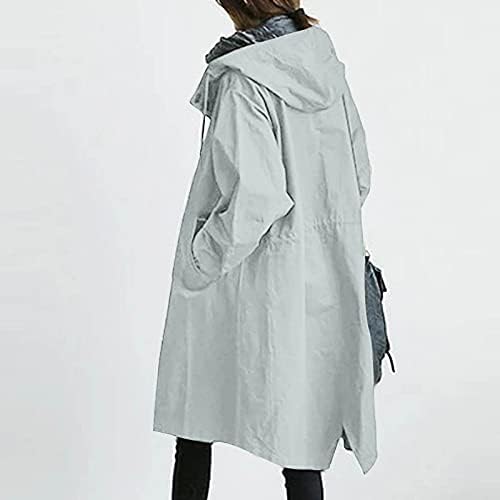 Foveguo zimski kaputi za žene, moderne kapute za ženske ured plus veličina dugih rukava poliesterski kaput