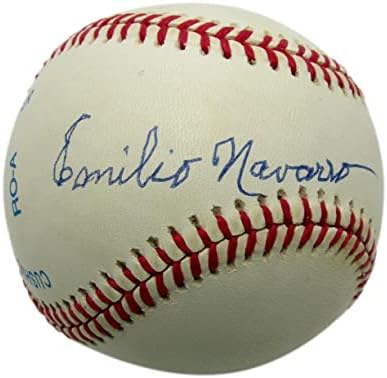 Millito Emilio Navarro potpisan na baseball negro ligu Kubanske zvijezde Istočni PSA / DNK - autogramirani bejzbol
