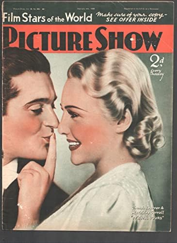 Slika 2/5/1938-britanski pub-star pix-informacije o filmu-Barbara Stanwyck-Madeleine Carroll-Herman Brix-VG