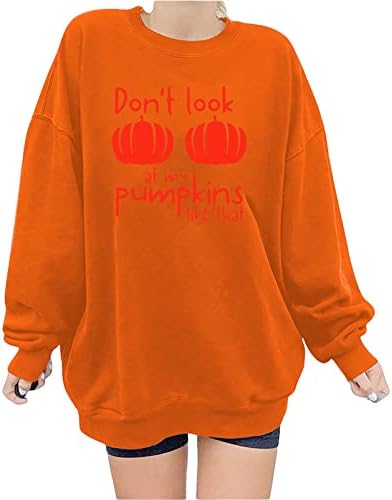 Halloween DugeasHirt ženska modna tiskana labava bluza s dugim rukavima okrugla vrat Ležerne prilike Dukseri
