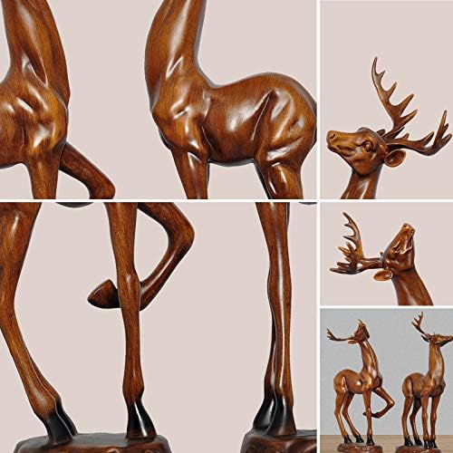 Kip Sculpture Decrament Dekoracija radne površine Par sreća Dekoracija jelena Dnevna soba ulaznog vina Kabinet