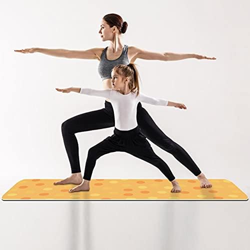 Siebzeh žute polka tačke Premium debeli Yoga Mat Eco Friendly gumeni Health & amp; fitnes neklizajuća prostirka