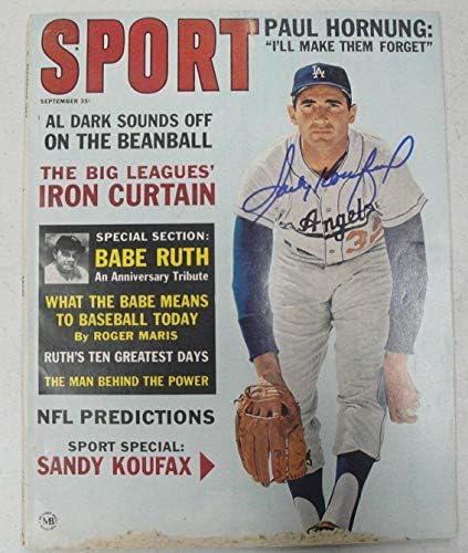 Sandy Koufax ruku potpisan autogramom kompletan Sport Magazine Dodgers JSA V68059-autogramom MLB časopisi