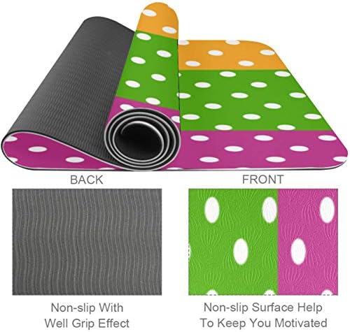 Siebzeh tačke šareni uzorak Premium debela prostirka za jogu Eco Friendly Rubber Health & amp; fitnes neklizajuća