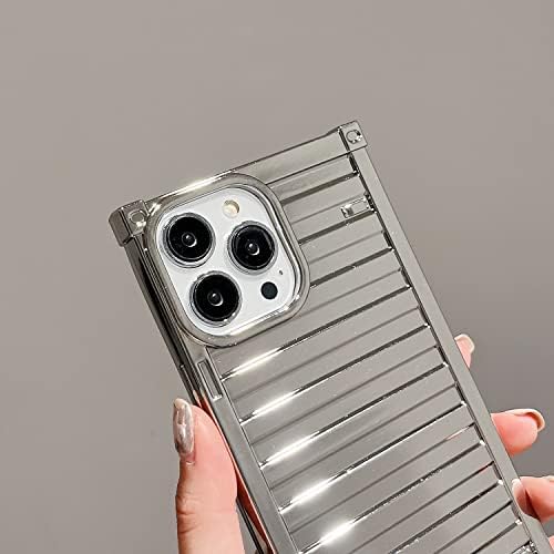 Espumoso Cute Case kompatibilan sa iPhoneom 14 Pro Max Case 6.7 '', 3D futrola za kontejner s lijepim narukvicama lančana kamera zaštitnika za zaštitu futrole za žene i djevojke srebrne