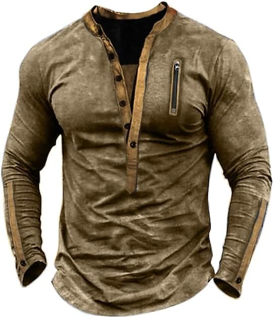 21GRAMS muške taktičke Henley majice na otvorenom odjeća pulover dugme dugme Zapadna pulover Vojska radi