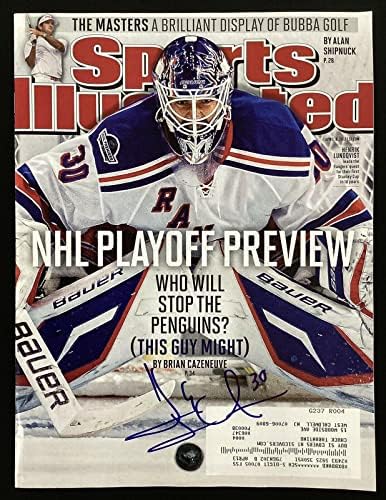 Henrik Lundqvist potpisao sportove ilustrirani mag 4/16/12 NY Rangers Autograph JSA - autogramirani NHL časopisi